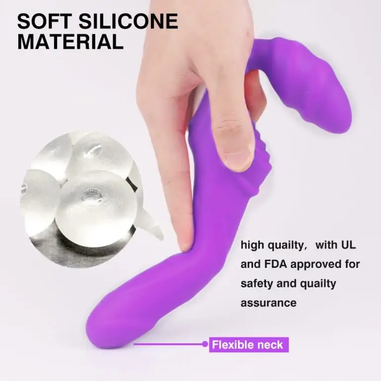 Purple Silicone Dual-Function Personal Wellness Vibrator
