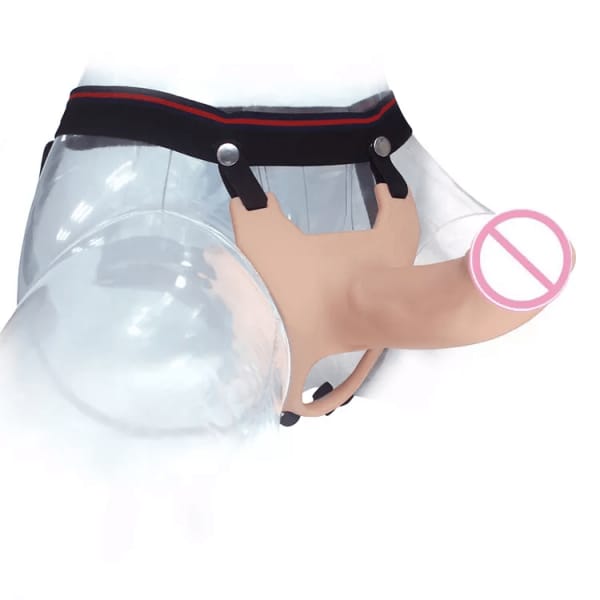5.7" Hollow Strap-On Silicone Personal Wellness Accessory