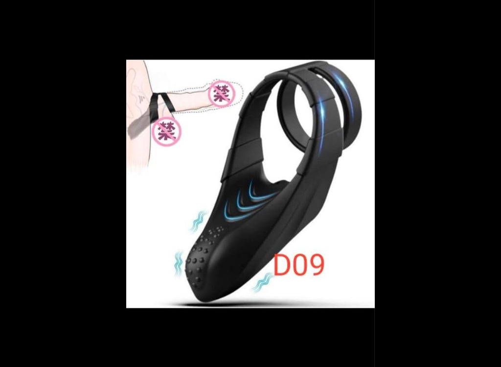 Black & Red Remote-Controlled Silicone Wellness Ring