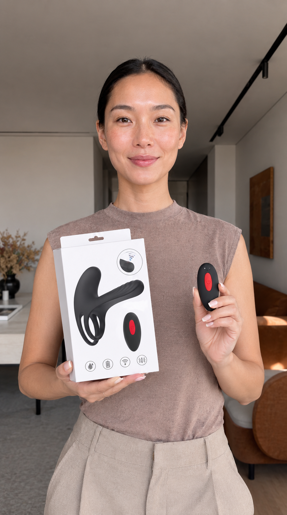 Black Silicone USB-Rechargeable Wellness Ring